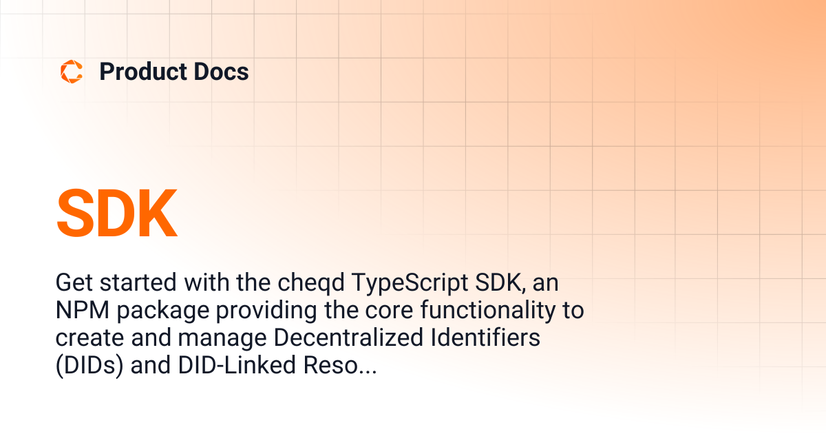 SDK | Product Docs